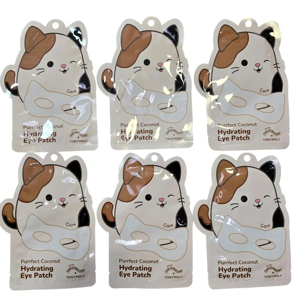 Tonymoly squishmallow Purrfect Coconut Hydrating Eye Patch Set Of 6 Radiant Skin